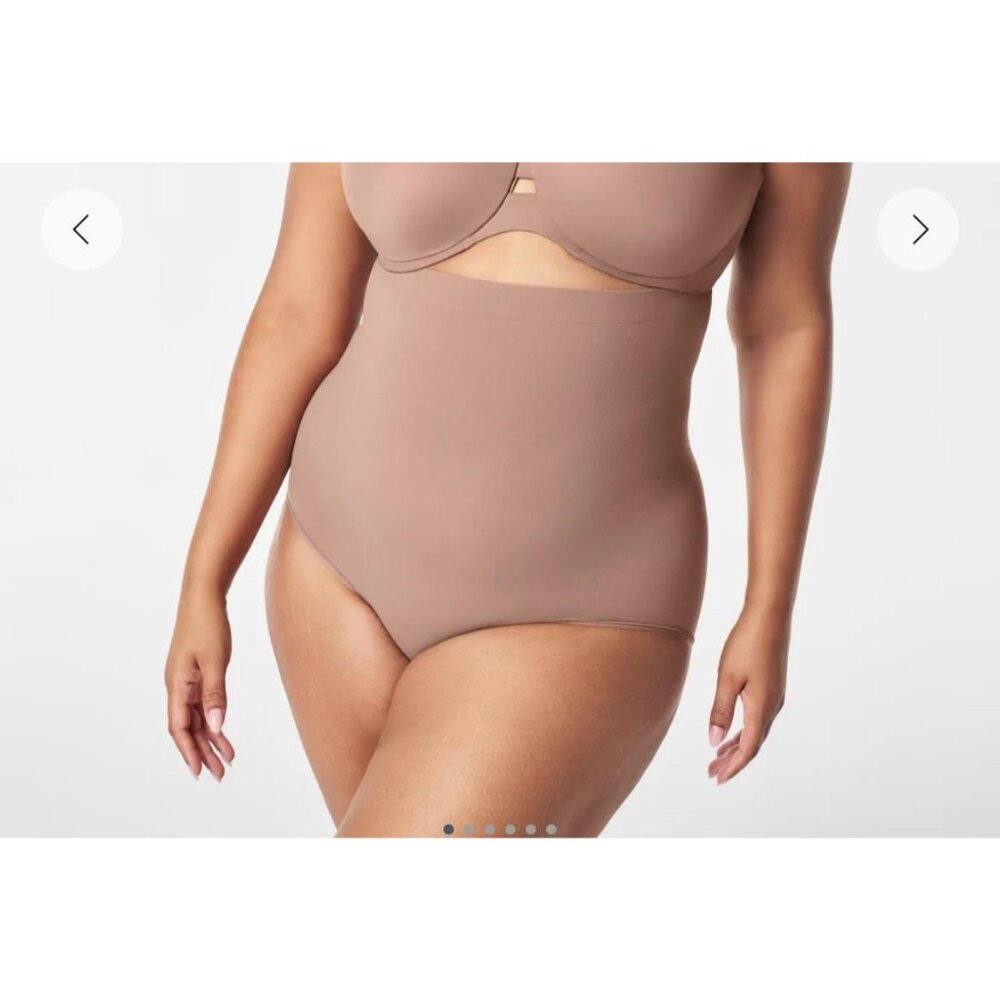 Spanx Shapewear Brief‎ Womens XL Cafe Au Lait Everyday Seamless High-Waisted